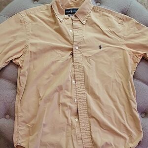 Ralph Lauren Men's Beige Button-Down Shirt